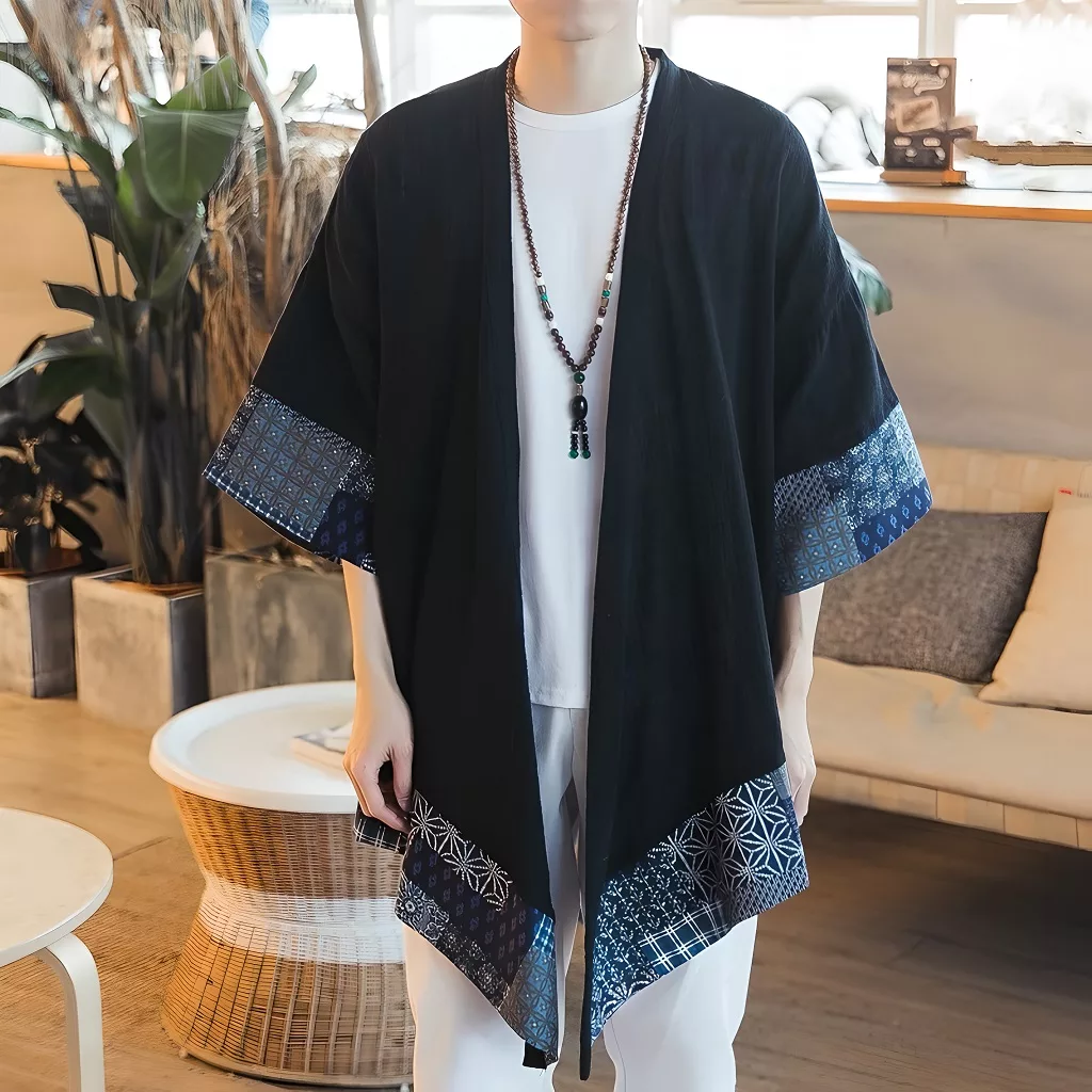 kimono cardigan men, men's haori, haori jacket men